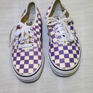 Authentic Vans 8.5 Womens Thermochrome Color Change Lilac Check Classic Lace Up